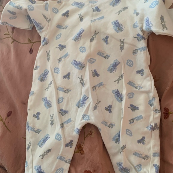 Born to Ride Harley Davidson snap up footed sleeper 6-9 months - Picture 4 of 4
